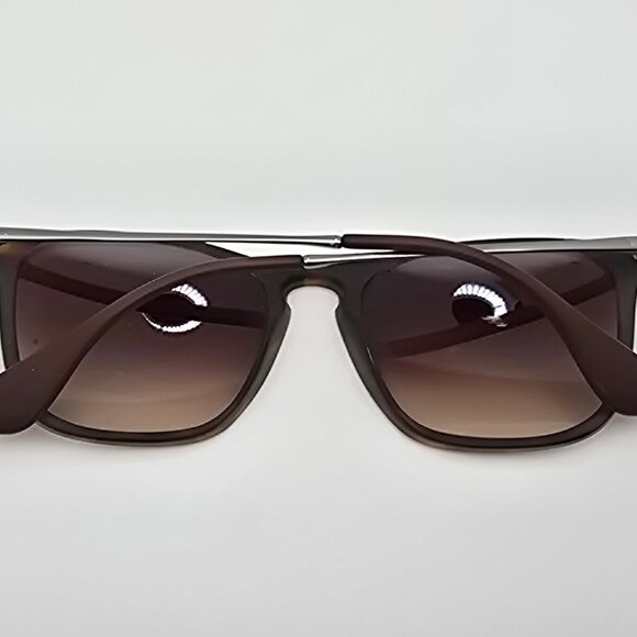 Ray-Ban RB4187 856/13 Chris Havana Rubber Frame Brown Gradient Lens Sunglasses - Picture 9 of 14